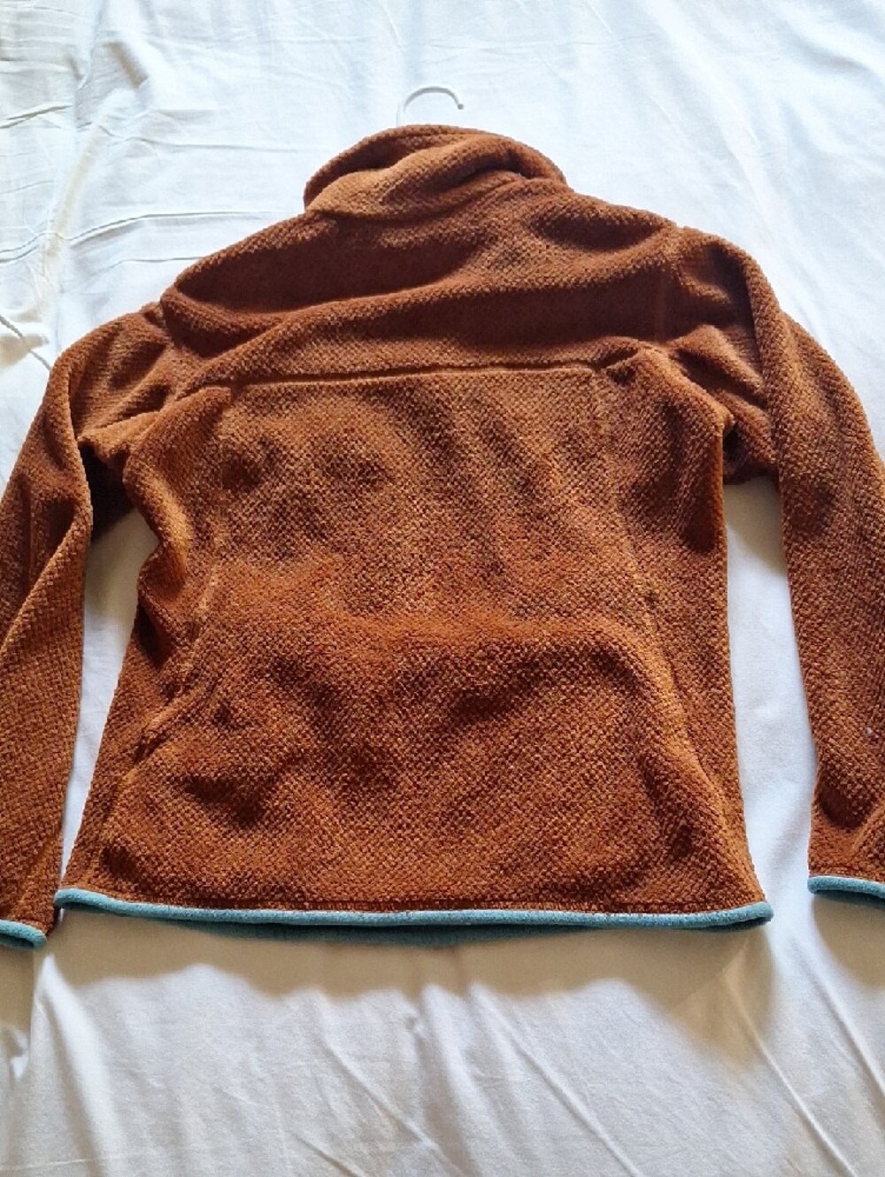 Patagonia Brown Fleece Pullover with Teal Accent - Picture 6 of 6